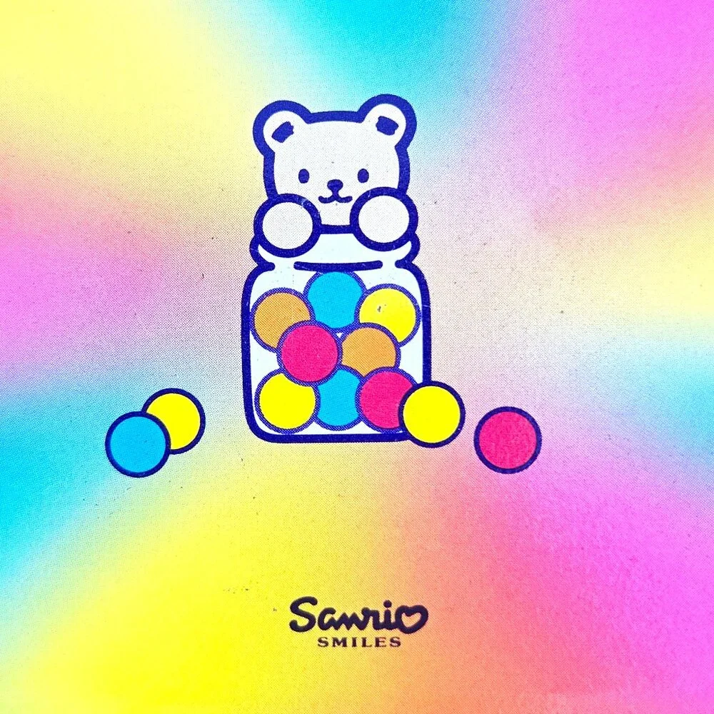 90s Sanrio Hello Kitty Pencil Box Metal Tin Pastel Rainbow Stars Japan